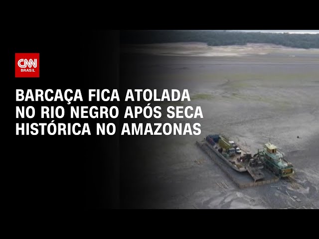 Seca no Amazonas: Rio Negro atinge nível mais baixo da história