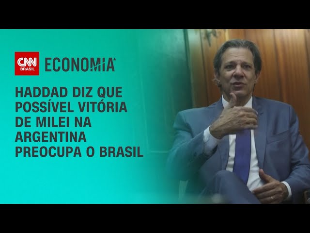 Haddad diz que possível vitória de Milei na Argentina preocupa o Brasil | CNN 360º